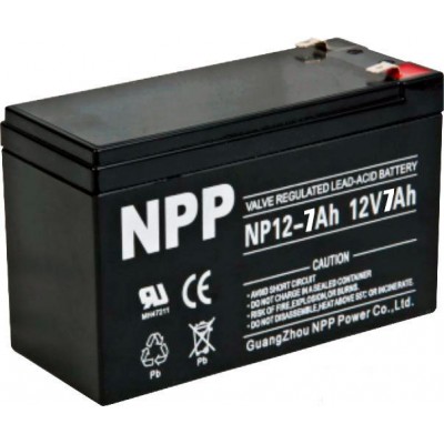 Аккумулятор свинцово-кислотный NPP NP12-7Ah 12V, 7Ah Аккумулятор свинцово-кислотный NPP NP12-7Ah 12V, 7Ah