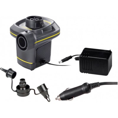 Насос электрический Intex Quick-Fill 66634, 12В/220В адаптер, 3 насадки в комплекте Насос электрический Intex Quick-Fill 66634, 12В/220В адаптер, 3 насадки в комплекте