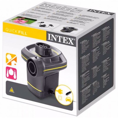 Насос электрический Intex Quick-Fill 66634, 12В/220В адаптер, 3 насадки в комплекте Насос электрический Intex Quick-Fill 66634, 12В/220В адаптер, 3 насадки в комплекте