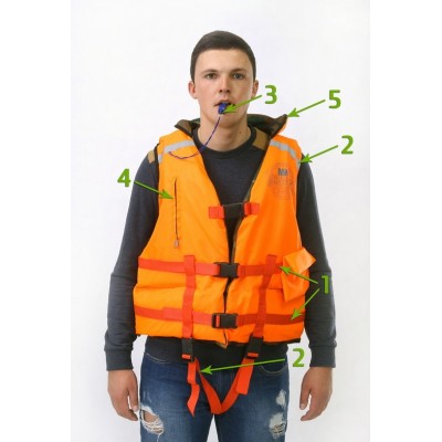 Спасательный жилет двухсторонний MedNovTex до 150 кг Спасательный жилет двухсторонний MedNovTex до 150 кг