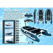 Надувная 4-ёх местная ПВХ лодка Солар Максима 380 килевая с транцем