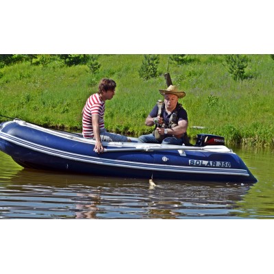 Надувная 3-ёх местная ПВХ лодка Солар Максима 350 килевая с транцем Надувная 3-ёх местная ПВХ лодка Солар Максима 350 килевая с транцем