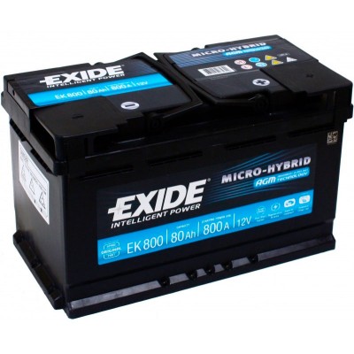 Аккумулятор для лодочного мотора Exide Hybrid AGM EK800 80Ah Аккумулятор для лодочного мотора Exide Hybrid AGM EK800 80Ah