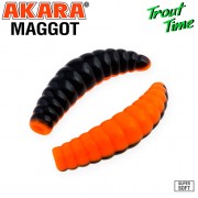 Силиконовая приманка Akara Trout Time MAGGOT 1.6" Garlic