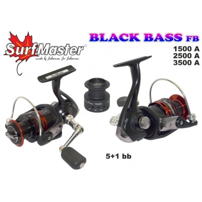 Безынерционная катушка Surf Master Black Bass 2500A FD Безынерционная катушка Surf Master Black Bass 2500A FD