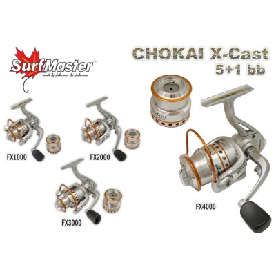 Безынерционная катушка Surf Master Chokai X-Cast FX 4000 Безынерционная катушка Surf Master Chokai X-Cast FX 4000