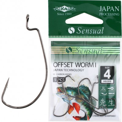 Крючки Mikado Sensual Offset Worm I Крючки Mikado Sensual Offset Worm I