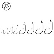 Крючки офсетные Cobra L-Worm 2312NSB-***