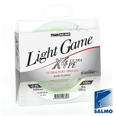 Леска Плетеная Team Salmo Light Game Fine Green X4 100 м Леска Плетеная Team Salmo Light Game Fine Green X4 100 м