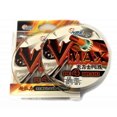 Леска плетёная NBE Vmax PE X4 100 м Леска плетёная NBE Vmax PE X4 100 м