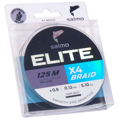 Леска плетёная Salmo Elite X4 Braid Dark Gray 125 м Леска плетёная Salmo Elite X4 Braid Dark Gray 125 м