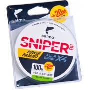 Леска плетёная Salmo Sniper BP ALL-R Braid X4 Grass Green 120 м