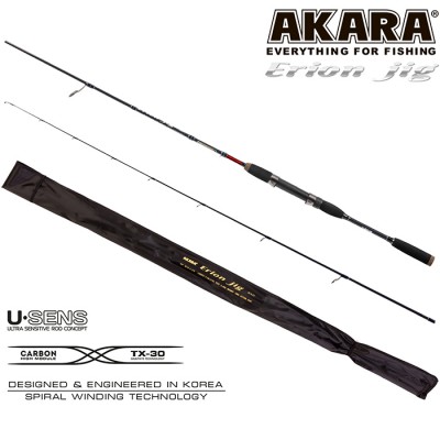 Спиннинг Akara Erion Jig M TX-30, углеволокно, штекерный, 2.7 м, тест: 10-30 г, 170 г Спиннинг Akara Erion Jig M TX-30, углеволокно, штекерный, 2.7 м, тест: 10-30 г, 170 г