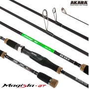 Спиннинг Akara Magista GT 762L, углеволокно, штекерный, 2.28 м, тест: 2,5-11 г, 132 г