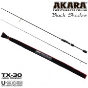Спиннинг Akara SL1001 Black Shadow 802MLF TX-30, углеволокно, штекерный, 2.44 м, тест: 3,5-10,5 г, 125 г