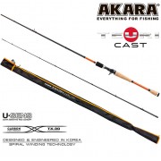 Спиннинг Akara Teuri Cast H 240, углеволокно, штеккерный, 2.40 м, тест: 17.5-49 гр. 155 г