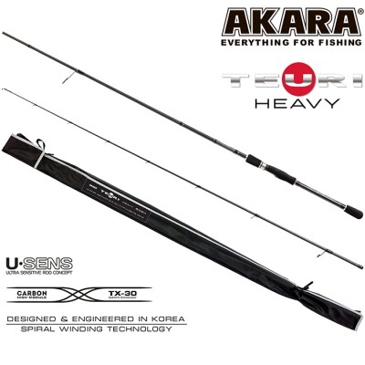 Спиннинг Akara Teuri Heavy H, углеволокно, штекерный, 2,7 м, тест: 30-80 г, 186 г Спиннинг Akara Teuri Heavy H, углеволокно, штекерный, 2,7 м, тест: 30-80 г, 186 г