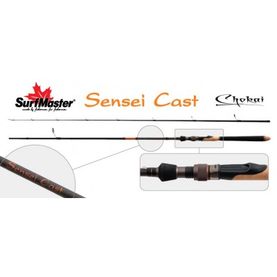 Спиннинг Surf Master Сhokai Series Sensei Cast M 221, углеволокно. штеккерный. 2.21 м. тест: 7-28 гр. 150 г Спиннинг Surf Master Сhokai Series Sensei Cast M 221, углеволокно. штеккерный. 2.21 м. тест: 7-28 гр. 150 г