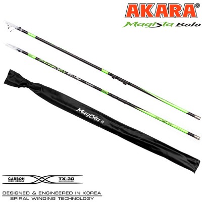 Удочка с кольцами Akara Magista Bolo 6 м, углеволокно, тест: 15-40 г, 265 г Удочка с кольцами Akara Magista Bolo 6 м, углеволокно, тест: 15-40 г, 265 г