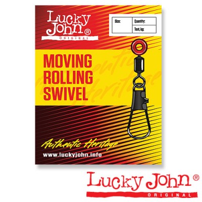 Вертлюги c застежкой BH скользящие Lucky John Moving Rolling Swivel Вертлюги c застежкой BH скользящие Lucky John Moving Rolling Swivel