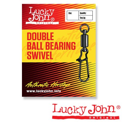 Вертлюги c застежкой и подшипниками Lucky John Double Ball Bearing Swivel Вертлюги c застежкой и подшипниками Lucky John Double Ball Bearing Swivel