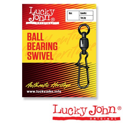 Вертлюги c застежкой и подшипником Lucky John Ball Bearing Swivel Вертлюги c застежкой и подшипником Lucky John Ball Bearing Swivel