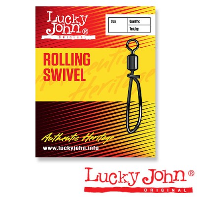 Вертлюги c застежкой Lucky John Rolling Swivel Вертлюги c застежкой Lucky John Rolling Swivel