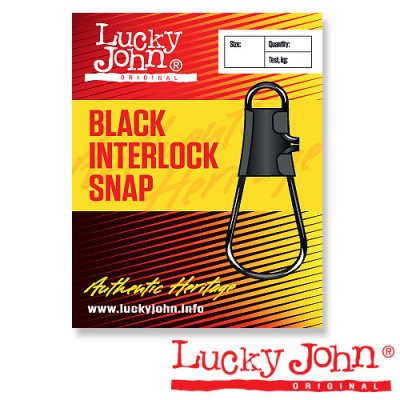 Застежки Lucky John Black Interlock Snap Застежки Lucky John Black Interlock Snap