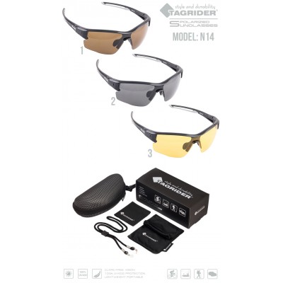 Очки поляризационные Tagrider N14-2 GRAY в чехле Очки поляризационные Tagrider N14-2 GRAY в чехле