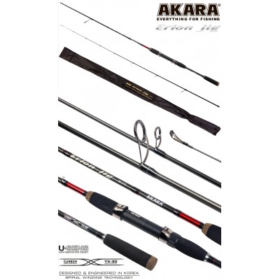 Спиннинг Akara Erion Jig M TX-30, углеволокно, штекерный, 2.7 м, тест: 10-30 г, 170 г Спиннинг Akara Erion Jig M TX-30, углеволокно, штекерный, 2.7 м, тест: 10-30 г, 170 г