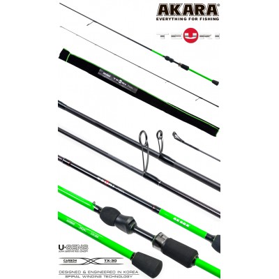 Спиннинг Akara Teuri LS702 TX-30, углеволокно, штекерный, 2,1 м, тест: 3,5-12 г, 89 г Спиннинг Akara Teuri LS702 TX-30, углеволокно, штекерный, 2,1 м, тест: 3,5-12 г, 89 г