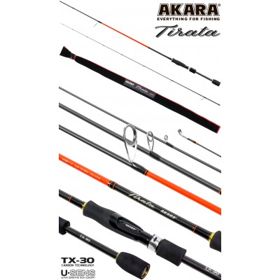 Спиннинг Akara Teuri SL1002 Tirata 762MLMF TX-30, углеволокно, штекерный, 2,3 м, тест: 3,5-10,5 г, 95 г Спиннинг Akara Teuri SL1002 Tirata 762MLMF TX-30, углеволокно, штекерный, 2,3 м, тест: 3,5-10,5 г, 95 г
