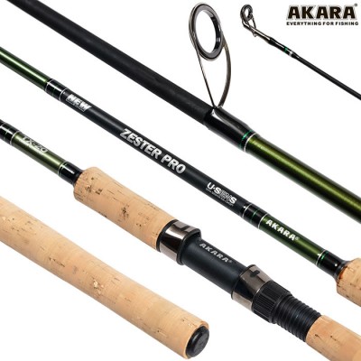 Спиннинг Akara Zester Pro H 240, углеволокно, штекерный, 2.4 м, тест: 15-40 г, 166 г Спиннинг Akara Zester Pro H 240, углеволокно, штекерный, 2.4 м, тест: 15-40 г, 166 г