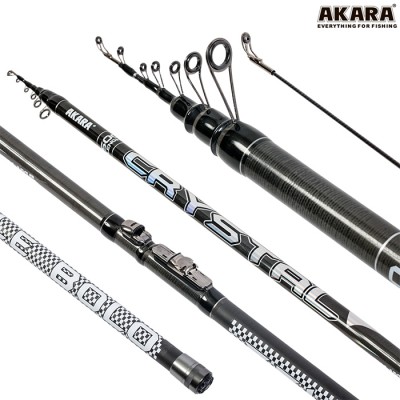 Удочка с кольцами Akara Crystal Bolo 6 м, углеволокно, тест: 10-30 г, 400 г Удочка с кольцами Akara Crystal Bolo 6 м, углеволокно, тест: 10-30 г, 400 г