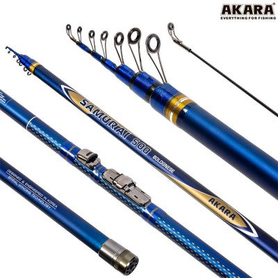 Удочка с кольцами Akara Samurai 5 м, углеволокно, тест: 10-30 г, 250 г Удочка с кольцами Akara Samurai 5 м, углеволокно, тест: 10-30 г, 250 г