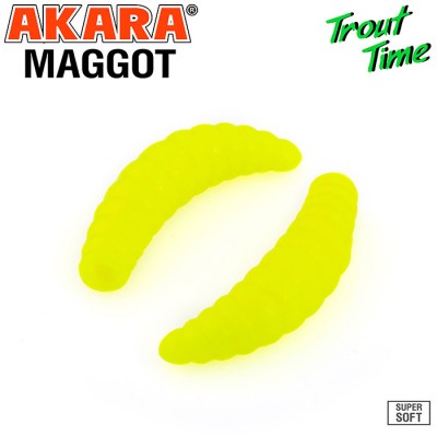 Силиконовая приманка Akara Trout Time MAGGOT 1.6" Cheese Силиконовая приманка Akara Trout Time MAGGOT 1.6" Cheese