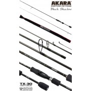 Спиннинг Akara SL1001 Black Shadow 702MLF TX-30, углеволокно, штекерный, 2.1 м, тест: 3,5-10,5 г, 108 г