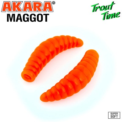 Силиконовая приманка Akara Trout Time MAGGOT 1.6" Garlic Силиконовая приманка Akara Trout Time MAGGOT 1.6" Garlic