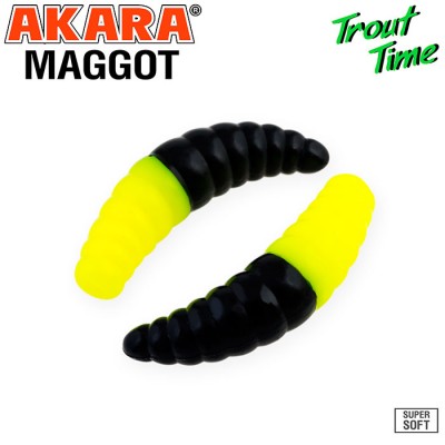 Силиконовая приманка Akara Trout Time MAGGOT 1.6" Garlic Силиконовая приманка Akara Trout Time MAGGOT 1.6" Garlic