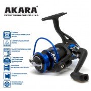 Безынерционная катушка Akara Geden FG2000A. 3 ш.п. + 1 р.п.