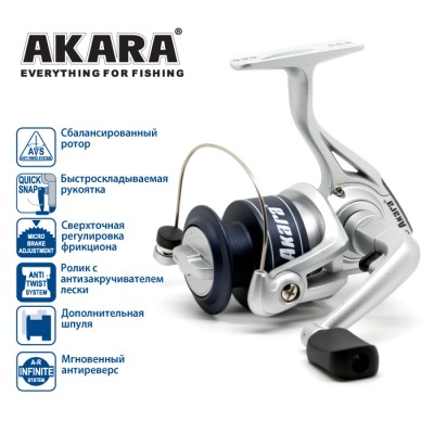 Безынерционная катушка Akara Geden FG3000. 6 ш.п. Безынерционная катушка Akara Geden FG3000. 6 ш.п.