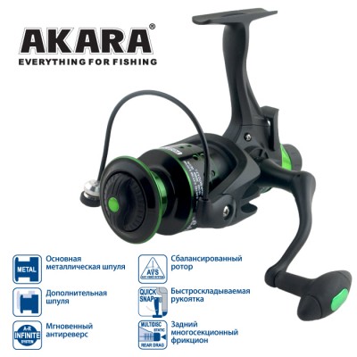 Безынерционная катушка с байтраннером Akara Geden Carp FG4000. 3 ш.п. + 1 р.п. Безынерционная катушка с байтраннером Akara Geden Carp FG4000. 3 ш.п. + 1 р.п.
