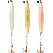 Блесна вертикальная зимняя Lucky John NAIL BLADE с цепочкой и тройником, 3 гр