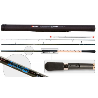 Фидерное штекерное удилище Surf Master 1377 Lizard. углеволокно. 3 м. тест: 40-120 г. 155 г. в тубусе Фидерное штекерное удилище Surf Master 1377 Lizard. углеволокно. 3 м. тест: 40-120 г. 155 г. в тубусе