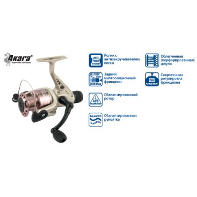 Катушка безынерционная Akara Athena AT 40. 3 ш.п. Катушка безынерционная Akara Athena AT 40. 3 ш.п.