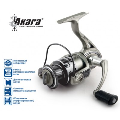 Катушка безынерционная Akara Demetra FD 3000. 5 ш.п. + 1 р.п. Катушка безынерционная Akara Demetra FD 3000. 5 ш.п. + 1 р.п.