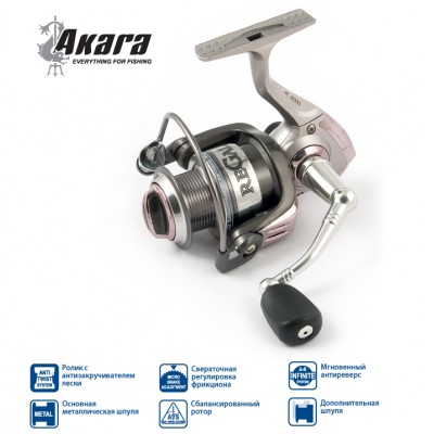 Катушка безынерционная Akara Regal RE. 7 ш.п. + 1 р.п. Катушка безынерционная Akara Regal RE. 7 ш.п. + 1 р.п.