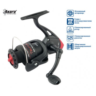 Катушка безынерционная Akara Taurus TA 40. 4 ш.п. + 1 р.п. Катушка безынерционная Akara Taurus TA 40. 4 ш.п. + 1 р.п.