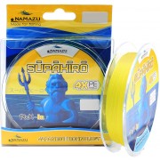 Леска плетёная Namazu Supahiro 4X 100 м (жёлтая)