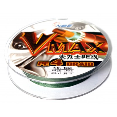 Леска плетёная NBE Vmax PE X4 100 м Леска плетёная NBE Vmax PE X4 100 м